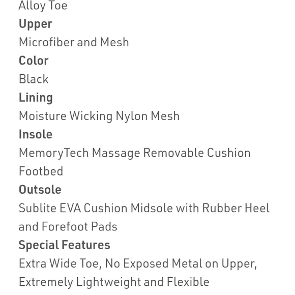 Reebok Sublite Cushion Athletic Work Shoes Size 11 Mens - Black And Gray - Picture 11 of 12